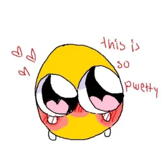 🦦 36ea7963 this is so pwetty Emoji, Carino, Bello, Adorabile, Giallo telegram sticker