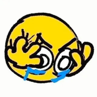 🦦 d683d897 Emoji, Piangere, Meme, Emozionale, Gesto della mano, Espressione telegram sticker