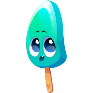 😚 3e288553 lizak lodowy, lody, kreskówka, jedzenie, deser, słodki, uroczy telegram sticker