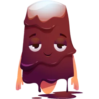 😎 69dfe324 lody, deser, kreskówka, czekolada, słodki, uroczy, jedzenie telegram sticker