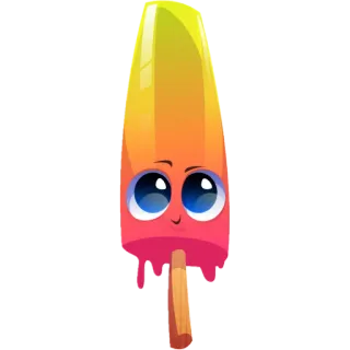 💖 7909d444 lód na patyku, lody, deser, słodki, jedzenie, lato telegram sticker