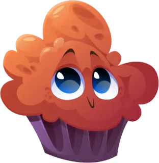 😋 bd14f584 Babeczka, Słodkie, Deser, Jedzenie, Kreskówka, Słodki telegram sticker