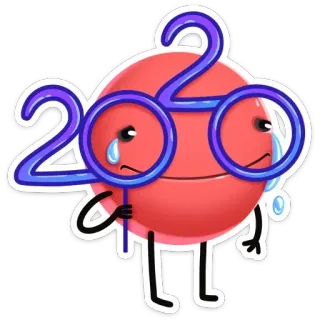 😢 536c8f6e 2020, 哭, 难过, 疫情, 新冠, 病毒, 卡通, 插画 telegram sticker