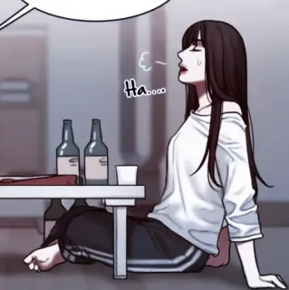 🧭 55dacfdc Ha.... wanita, minum, anime, manga whatsapp sticker