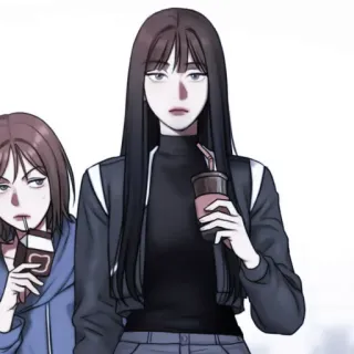 📎 702df7a6 kartun, gadis, wanita, minuman, perempuan whatsapp sticker