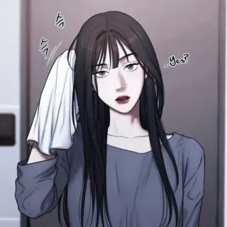 🇱🇺 b65dabab Yes? wanita, gadis, anime, manga, karakter, orang whatsapp sticker