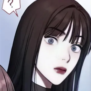 🫐 bf2eab7e wanita, kartun, gadis, anime, tanda tanya whatsapp sticker