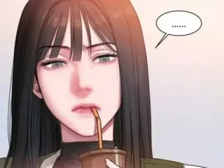 😒 2d1e277d ...... 여자, 소녀, 만화, 애니메이션, 음료, 만화 telegram sticker