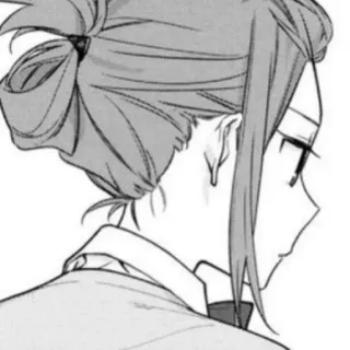 🪶 eae45e9f アニメ, 女性, お団子ヘア, 眼鏡, 横顔, 漫画風 telegram sticker