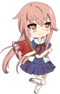 🔪 61570407 Yuno Gasai Mirai Nikki Anime, Manga, Kapak, Berdarah, Horor, Yandere, Yuno Gasai, Mirai Nikki telegram sticker