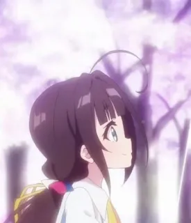 🥺 07ac72d2 애니메이션, 소녀, 귀여운, 보라색, 머리카락 telegram sticker