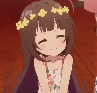 🌼 6c14311c 애니메이션, 소녀, 꽃, 귀여운, 미소, 만화 telegram sticker