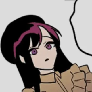 ☹️ 2357d9c3 アニメ, カートゥーン, キャラクター, 漫画, 女の子, 紫色の目 telegram sticker