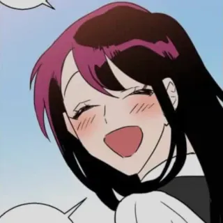 😆 25f27d5c 女性, アニメ, 笑顔, 髪, 笑い, 幸せ, 可愛い telegram sticker