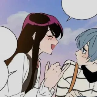 ☺ 6a3d77a1 漫画, おしゃべり, キャラクター, 吹き出し, 幸せ telegram sticker