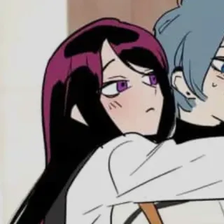 😕 6a8fbd38 アニメ, 漫画, カップル, ハグ, イラスト, 関係 telegram sticker