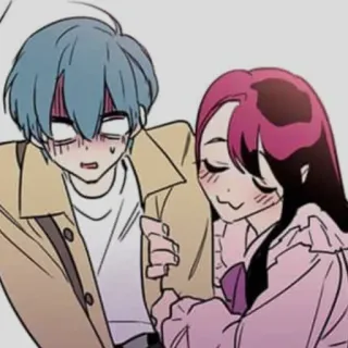 ☺ cb39d2f7 アニメ, マンガ, カップル, 漫画, 可愛い, 愛 telegram sticker