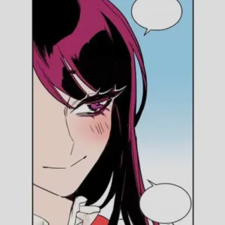 😎 ffc6b102 アニメ, 漫画, カートゥーン, 女性, 女の子, 顔, コミック telegram sticker