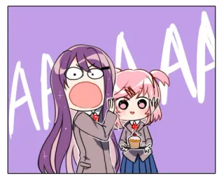 💙 ac578fde AAAA อนิเมะ, กรีดร้อง, คัพเค้ก, คาวาอิ, น่ารัก telegram sticker