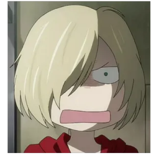 😕 23d48614 Yuri Plisetsky Yuri on Ice anime, figure skating, angry, cartoon, character, yuri on ice whatsapp sticker