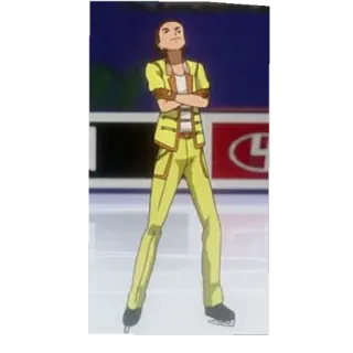 😎 43d793f5 figure skating, sports, anime, ice skating, performance, entertainment whatsapp sticker