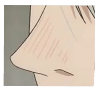 😐 69df2d26 face, nose, anime, cartoon whatsapp sticker