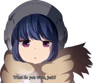 😒 a957de1f What do you want, jerk? アニメ, キャラクター, 嫌なやつ, 質問 telegram sticker