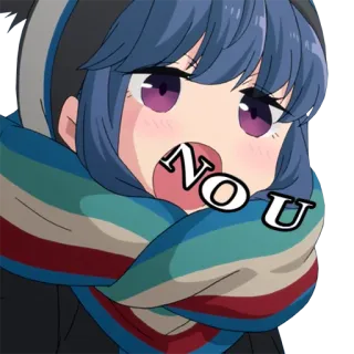 😈 fc5d4ca5 NO U アニメ, ステッカー, お前が言うな, ミーム, 表情 telegram sticker