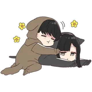 🌟 f7c099c1 kawaii, chibi, süß, Anime, Hund, Katze, Cartoon whatsapp sticker