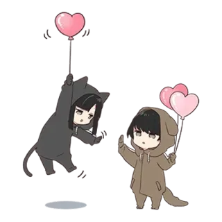 🌟 c18b1240 Anime, Animais, Gato, Cachorro, Corações, Fofo telegram sticker