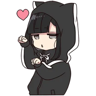 😍 9a765ce5 애니메이션, 고양이 소녀, 귀여운, 카와이, 치비, 만화, 캐릭터, 스티커 telegram sticker