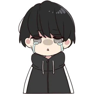 😩 45dda70d Anime, Manga, Sedih, Menangis, Anak laki-laki, Chibi, Kartun telegram sticker