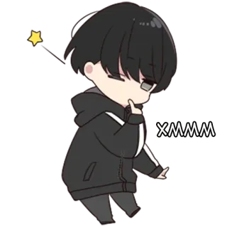 😑 a4ba07f3 XMMM anime, chibi, character, cute, cartoon telegram sticker