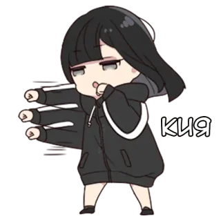 👊 6424f23d КИЯ 애니메이션, 소녀, 캐릭터, 귀여운, 만화 whatsapp sticker
