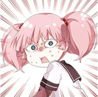 👧 83cf4143 Anime, Desenho animado, Menina, Expressão, Assustada, Kawaii whatsapp sticker