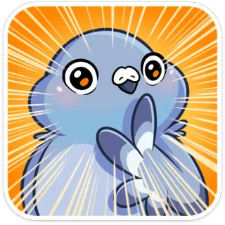 🤔 0252fe3a голубь, птица, стикер, мультфильм telegram sticker