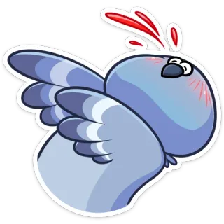 😵 0d822160 птица, мультик, животное, наклейка, голубь telegram sticker