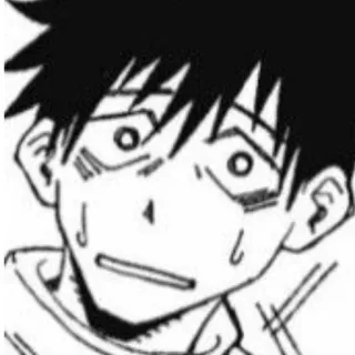 🖇 88458762 anime, manga, expression, worried, face, boy whatsapp sticker