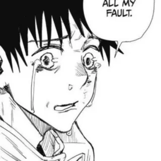 ☠ 05fffab6 ALL MY FAULT. 泣く, 悲しい, アニメ, 漫画, 涙 telegram sticker