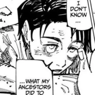 ☠ 66ce9e29 I DON'T KNOW ... WHAT MY ANCESTORS DID TO マンガ, アニメ, キャラクター, 悲しい, 考え中 telegram sticker