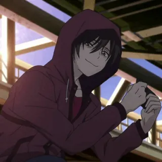 🥀 6fecd7fa Anime, Sudadera con capucha, Masculino, Personaje, Sonrisa telegram sticker