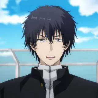 🙂 0bea2770 anime, boy, serious, expression telegram sticker