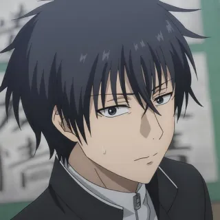 🙂 3012f85f anime, cartoon, portrait, student, character telegram sticker