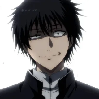 🙂 b429ca00 anime, character, black hair, smirk, expression, portrait telegram sticker