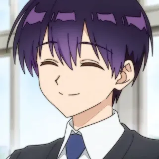 🍪 0052f590 Anime, Manga, glimlachend, jongen, personage, portret telegram sticker