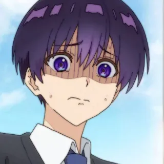 🍪 6b192223 anime, jongen, bezorgd, tiener, cartoon telegram sticker