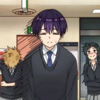 🍪 9251129f Anime, Cartoon, School, Tieners, Jeugd, Emotie, Expressie telegram sticker