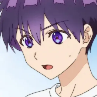 🍪 bc18f72a Anime, Jongen, Paars haar, Cartoon, Manga telegram sticker