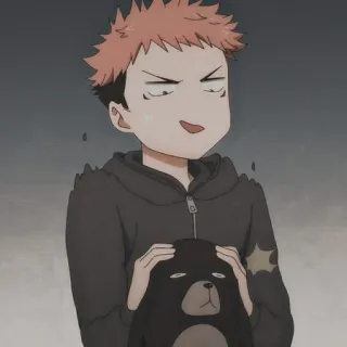 🕸 8ceea17b 动漫, 角色, 卡通, 男人, 泰迪熊, 帽衫 whatsapp sticker