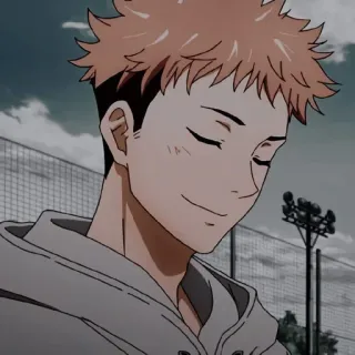 🕸 93e656ab Yuji Itadori Jujutsu Kaisen 动漫, 漫画, 角色, 虎杖悠仁, 咒术回战, 虚构, 肖像 whatsapp sticker